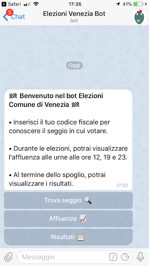 Elezioni Venezia Bot